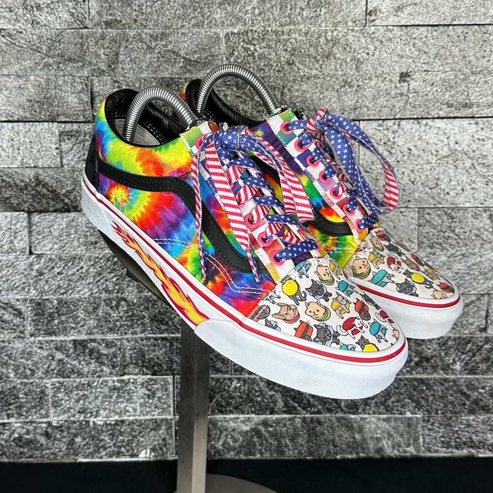 Vans Off The Wall Custom Creations Skate Shoes - M8.5/W10 - Picture 2 of 10